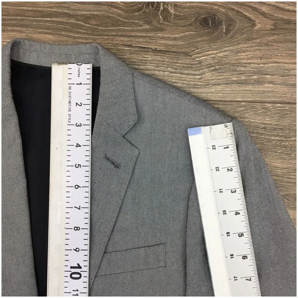 J CREW LUDLOW Mens Blazer Sport Coat Casual Jacket Size 36R Cotton Suit Gray‎